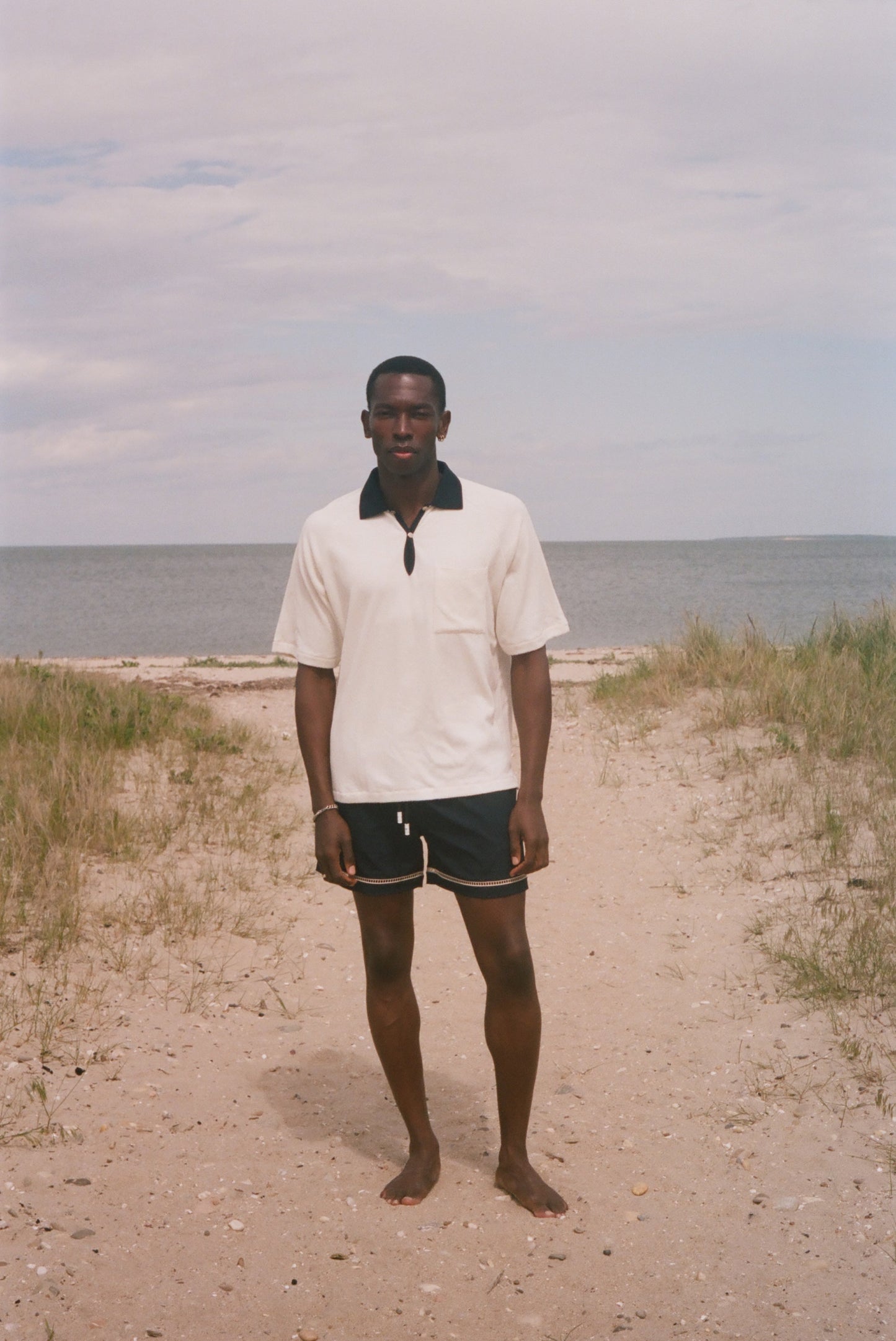 Raglan Terry Polo (Off-White)