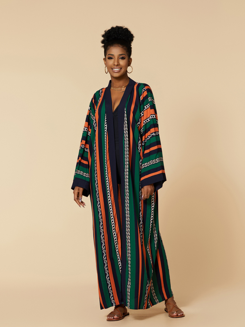 Music Of Love Women's Rayon Long Kimono Jacket