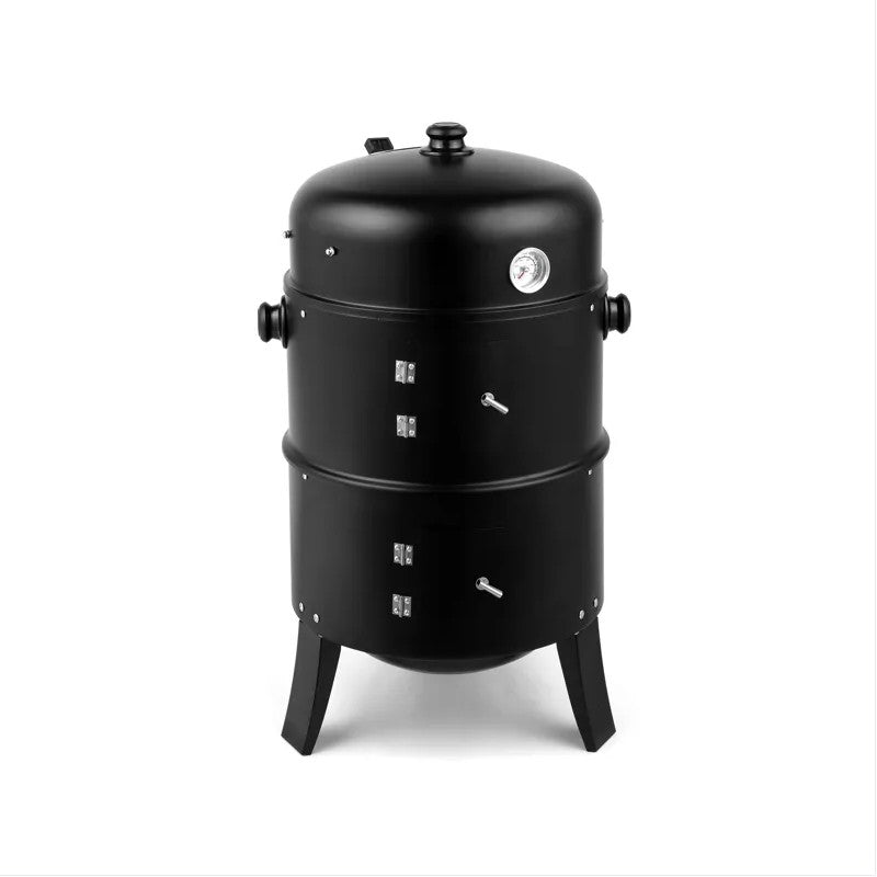 Portable Barrel Charcoal Smoker Grill – Outdoor BBQ Smoker