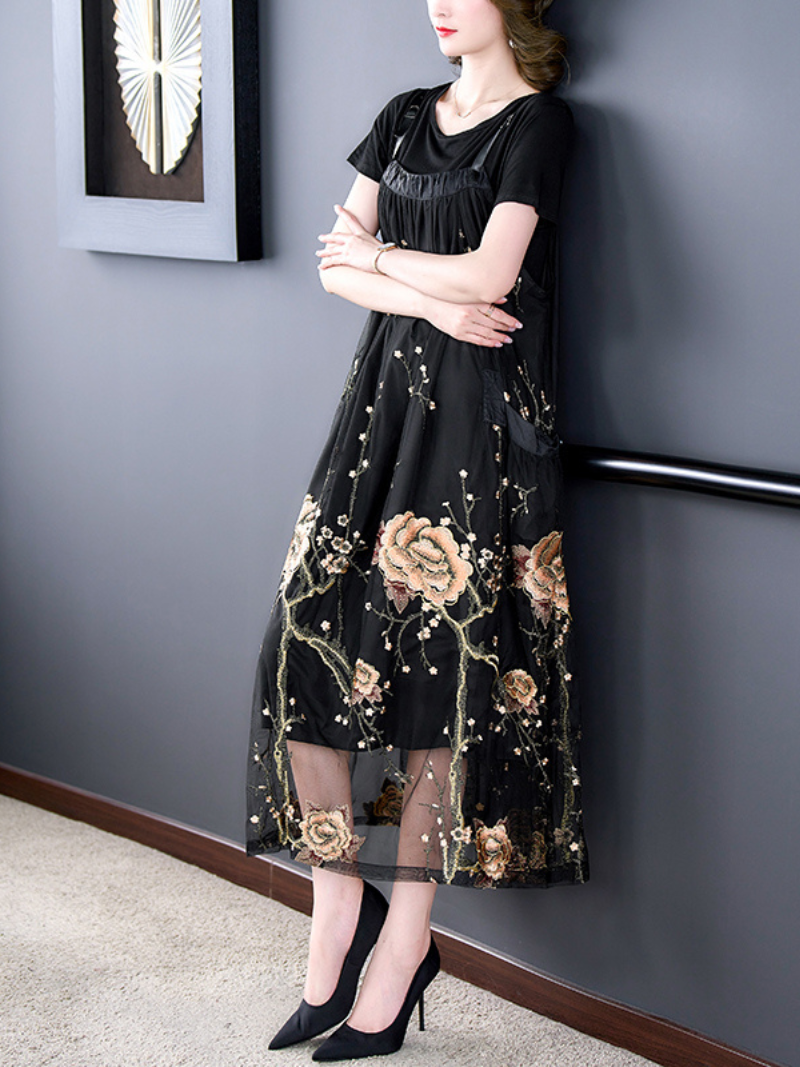 Women's Floral Maxi Salopette Dress - Elegant & Breathable | Eva Trends
