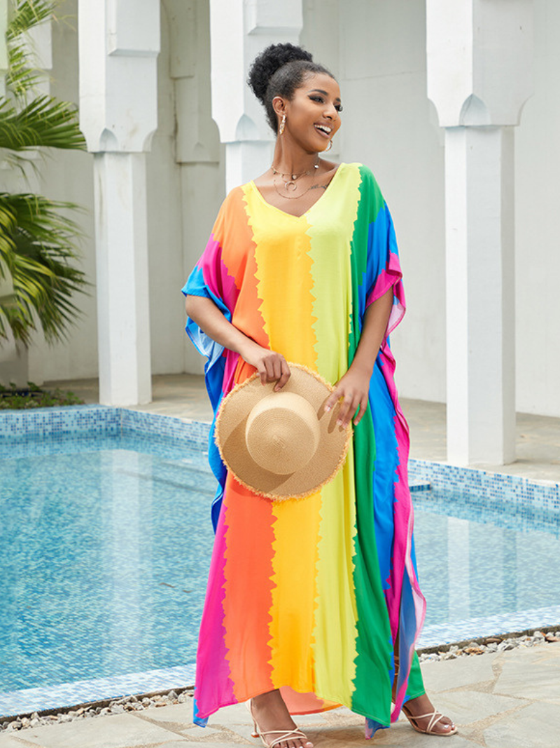 Women's Stylish Beach Wear Rayon Kaftan Dress