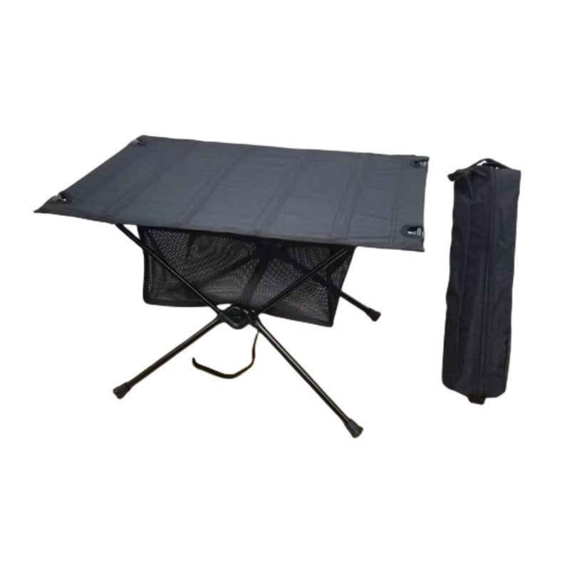 Portable Aluminum Alloy Folding Camp Table – Lightweight with Net Pocket Storage
