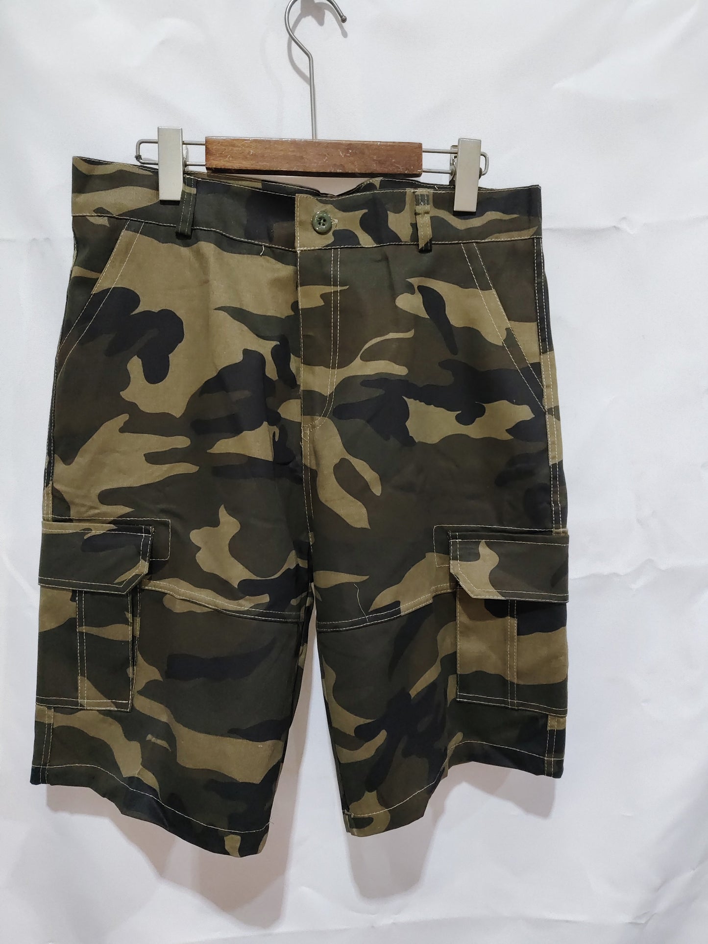 Men's Camouflage Cotton Cargo Shorts – Casual Outdoor Shorts
