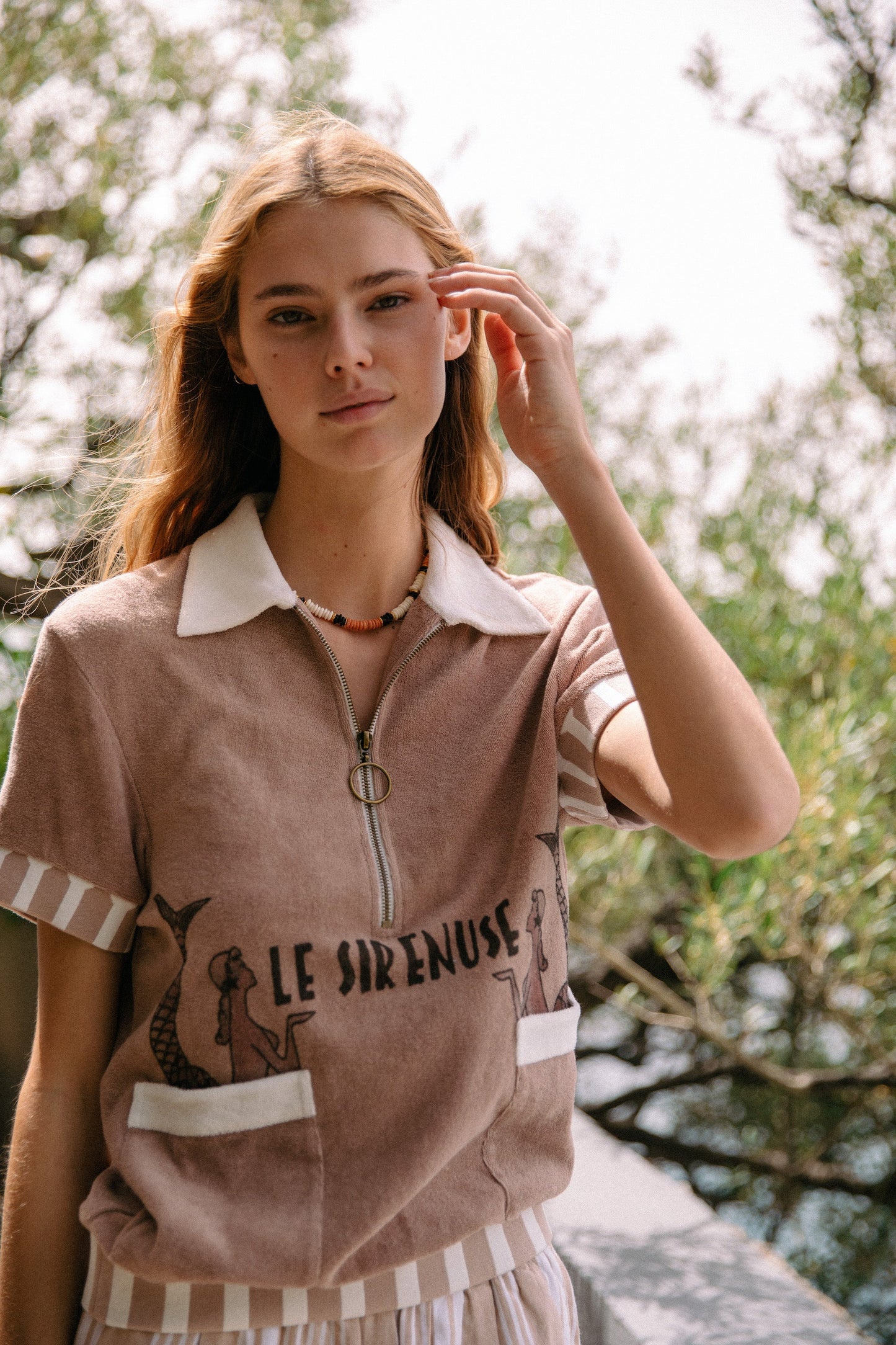 'Le Sirenuse' Half-Zip Cabana (Clay)
