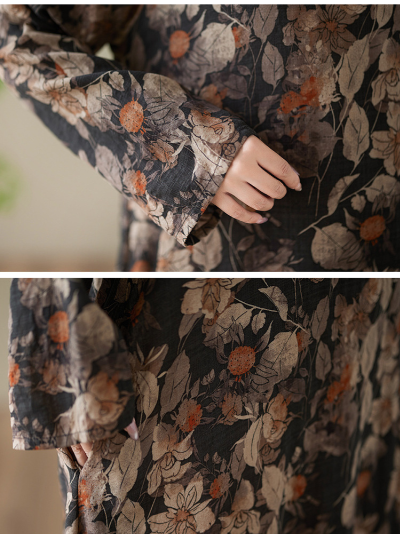 Women's Summer Fashionable Printed Loose Kaftan Dress