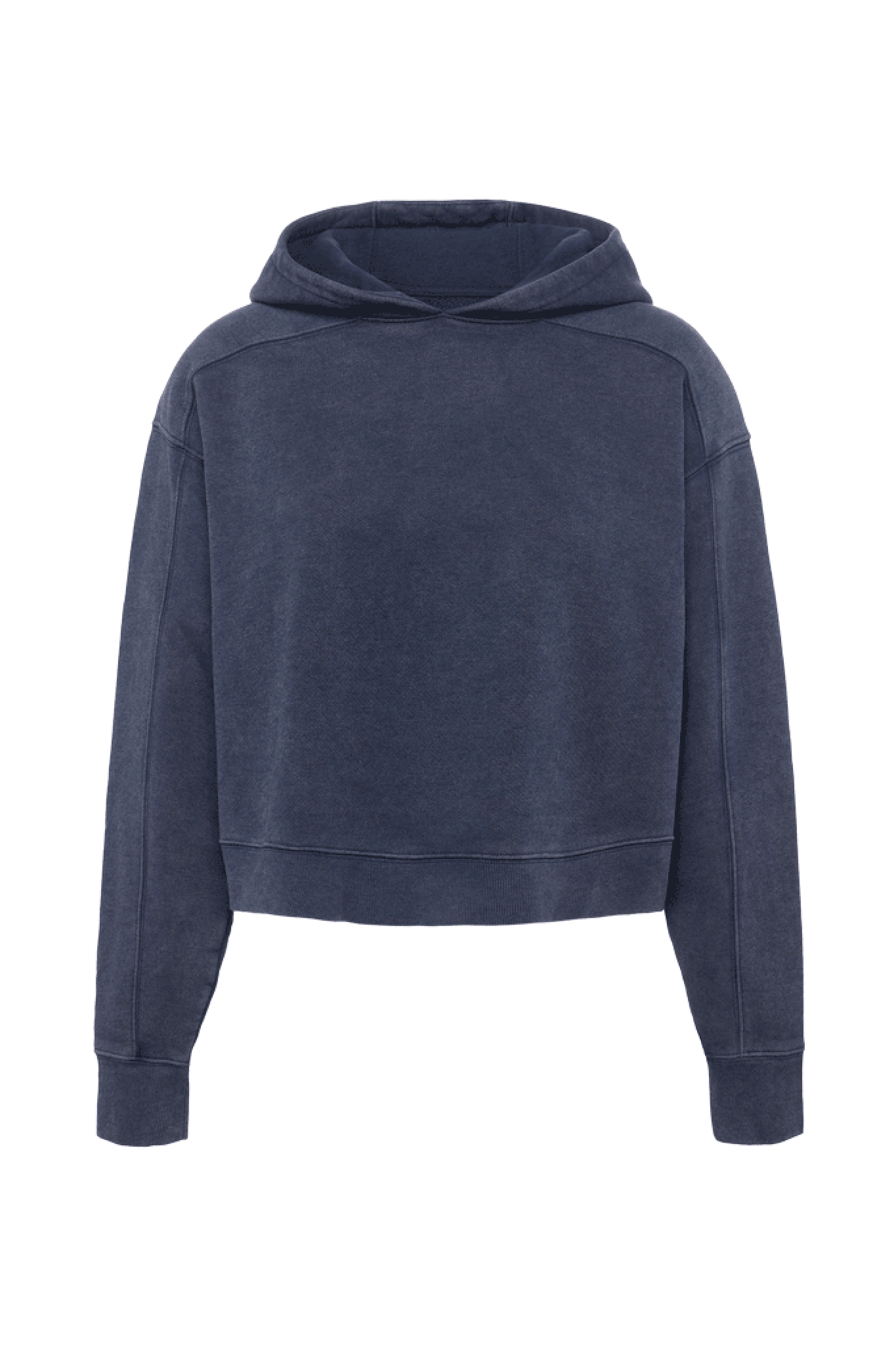 Vintage Fleece Cropped Hoodie | Washed Navy