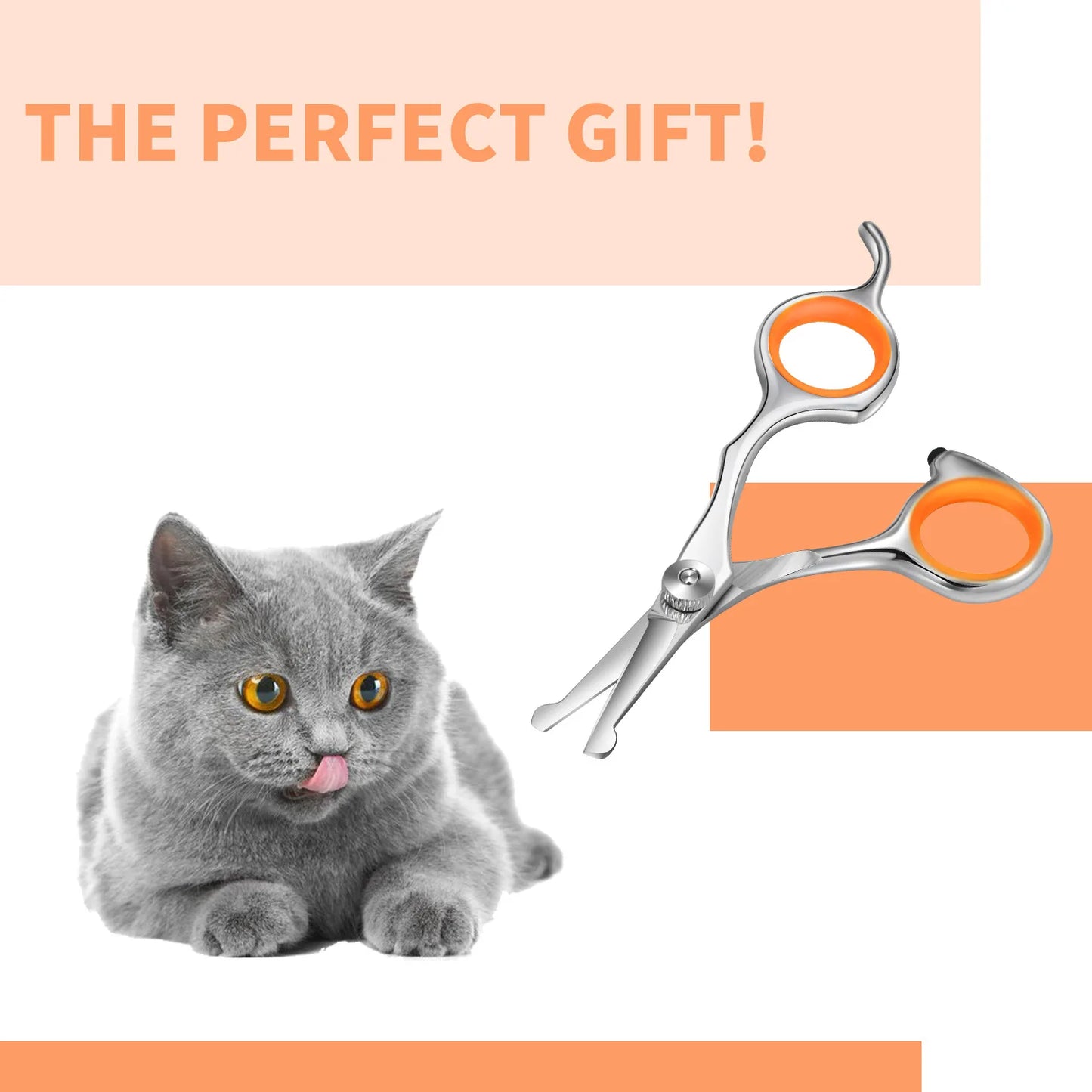 4.5 Inch NEPURLson Color Teeth Pet Grooming Scissors Straight Scissors Curved Blade protection Scissors PT-136