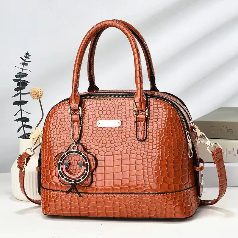 2025 New Style Customised PU Leather Women's Handbag Zipper Closure Casual Tote with Logo Ladies Hand Bags