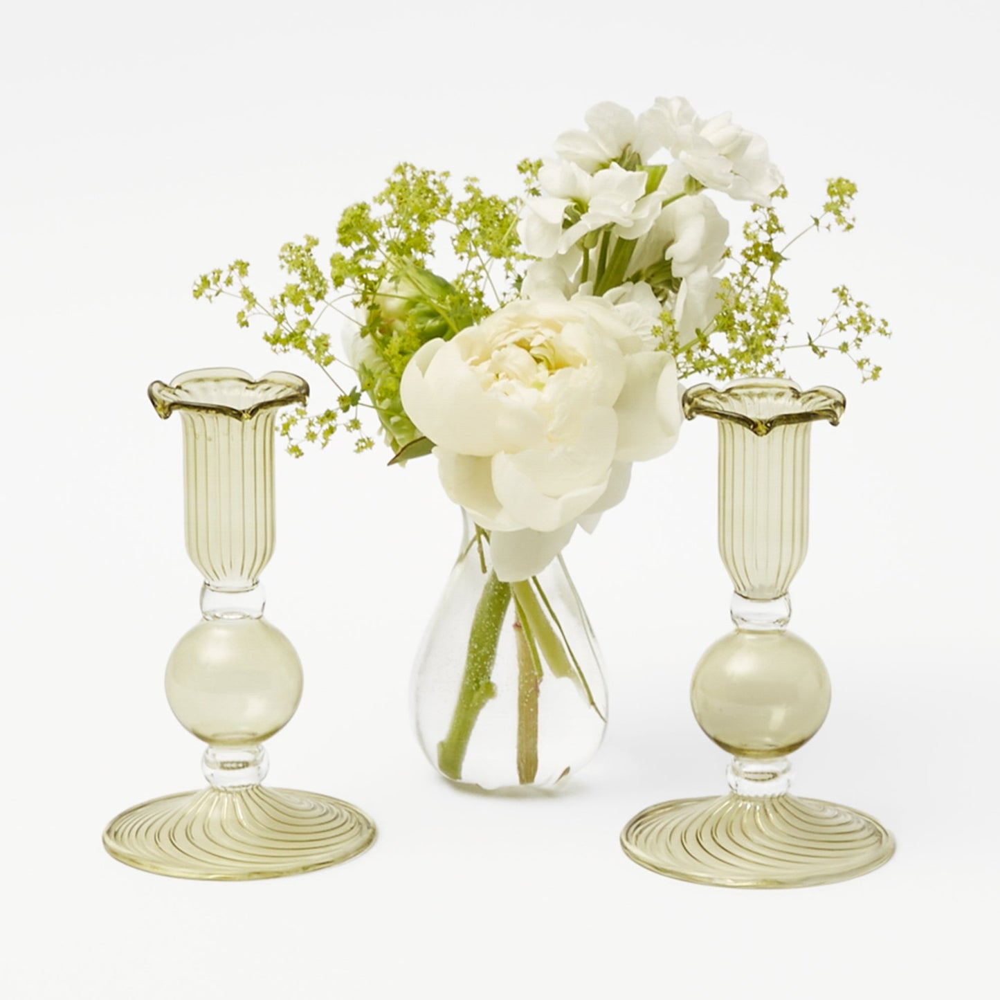 Green Small Eden Candle Holders (Pair)