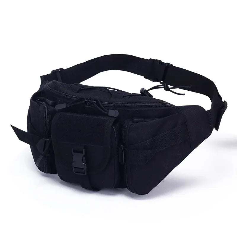 Men's Tactical Fanny Pack Nylon Waist Bag - Outdoor Sports Cycling Travel Hiking Camping Hip Pack Small Utility Belt Bag