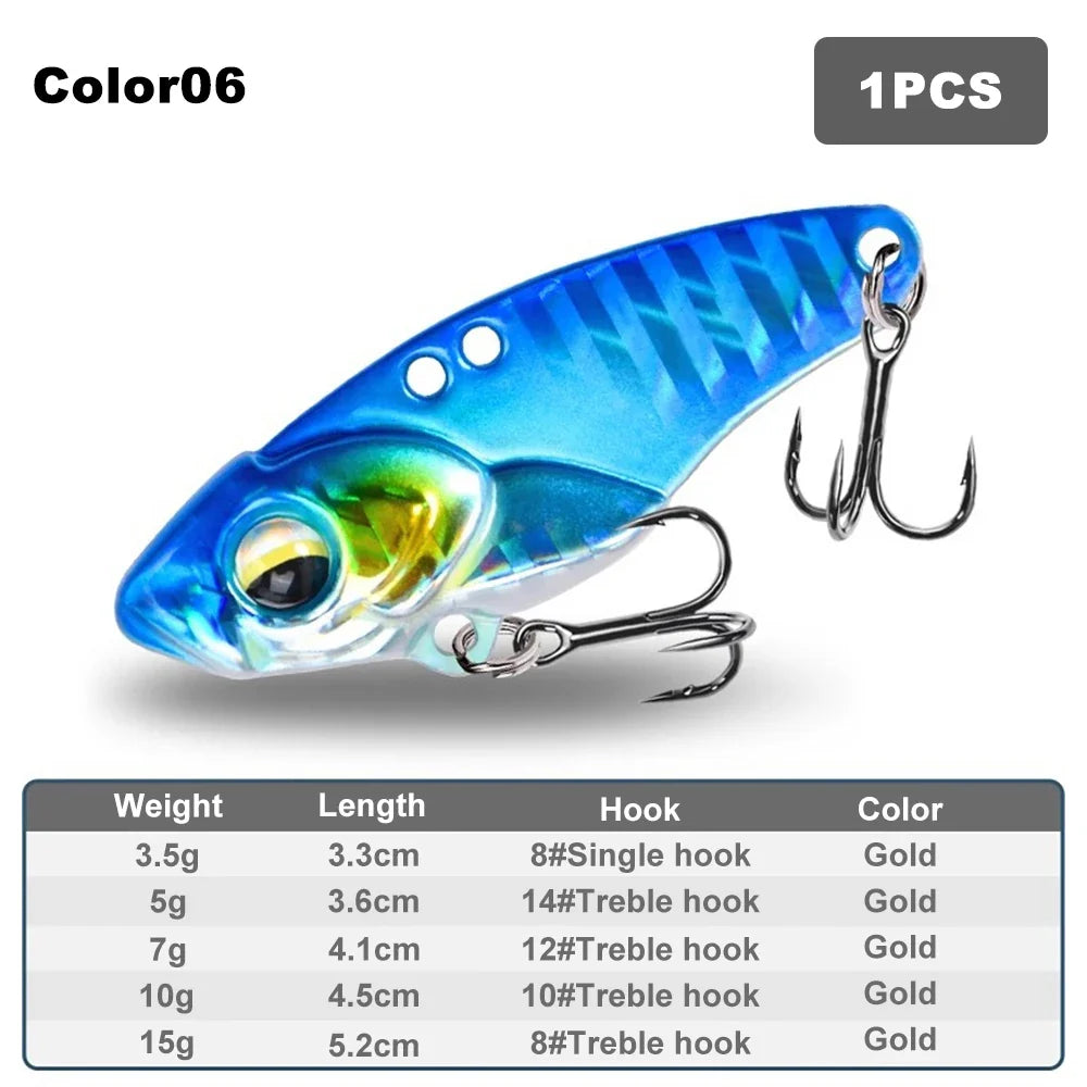 VIB Rattlesnake Iron Jig Fishing Lure – Long-Cast Hard Lure, 3.5g to 15g