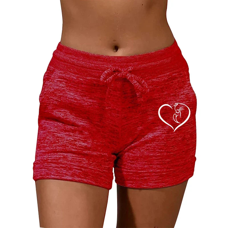Women's Plus Size Printed Elastic High Waist Sweatpants – Casual Sport & Fitness