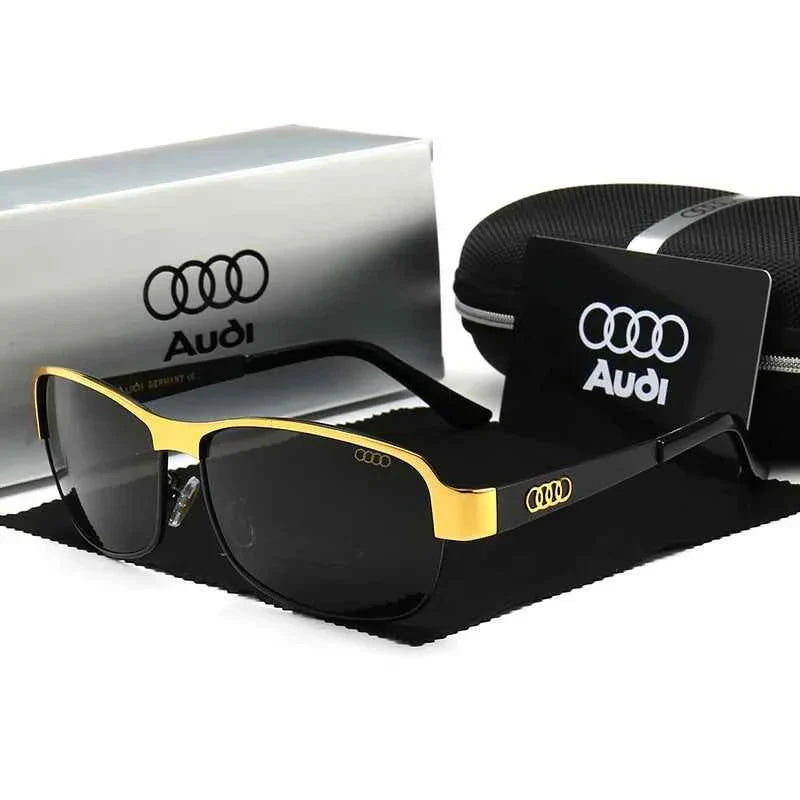 Audi Retro Oval UV400 Polarized Sunglasses for Men Women Motorcycle Glasses Antiglare Outdoor Adventure Shades lunette de soleil