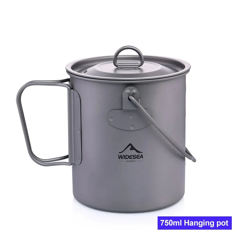 Widesea Titanium Camping Cookware Set – Ultralight Outdoor Cook Set