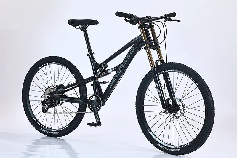 Men's Aluminum Alloy Mountain Bike – 27.5"/26" Soft Tail Full Suspension Adult MTB