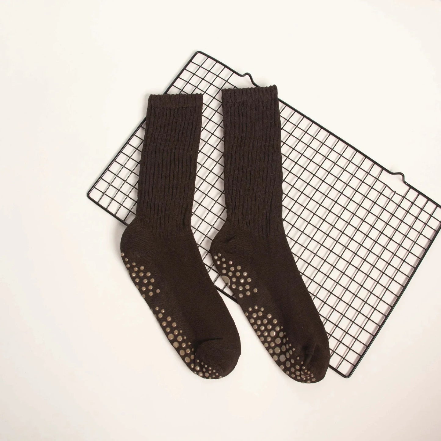 1 Pair Female Pilates Indoor Anti Slip Silicone Floor Socks Breathable Double Bar Middle Socks Fitness Dance Exercise Yoga Socks