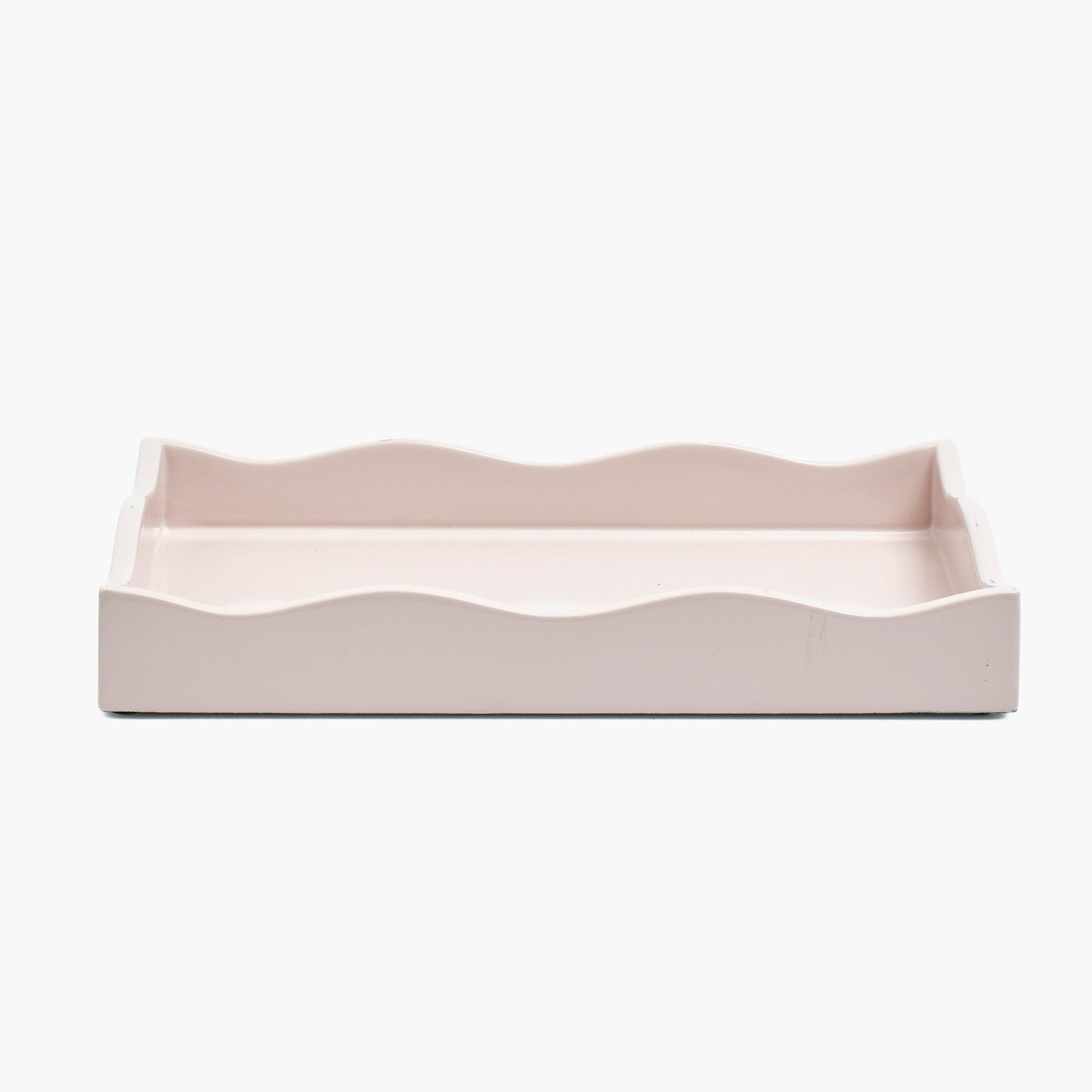 Pink Small Wave Lacquer Tray