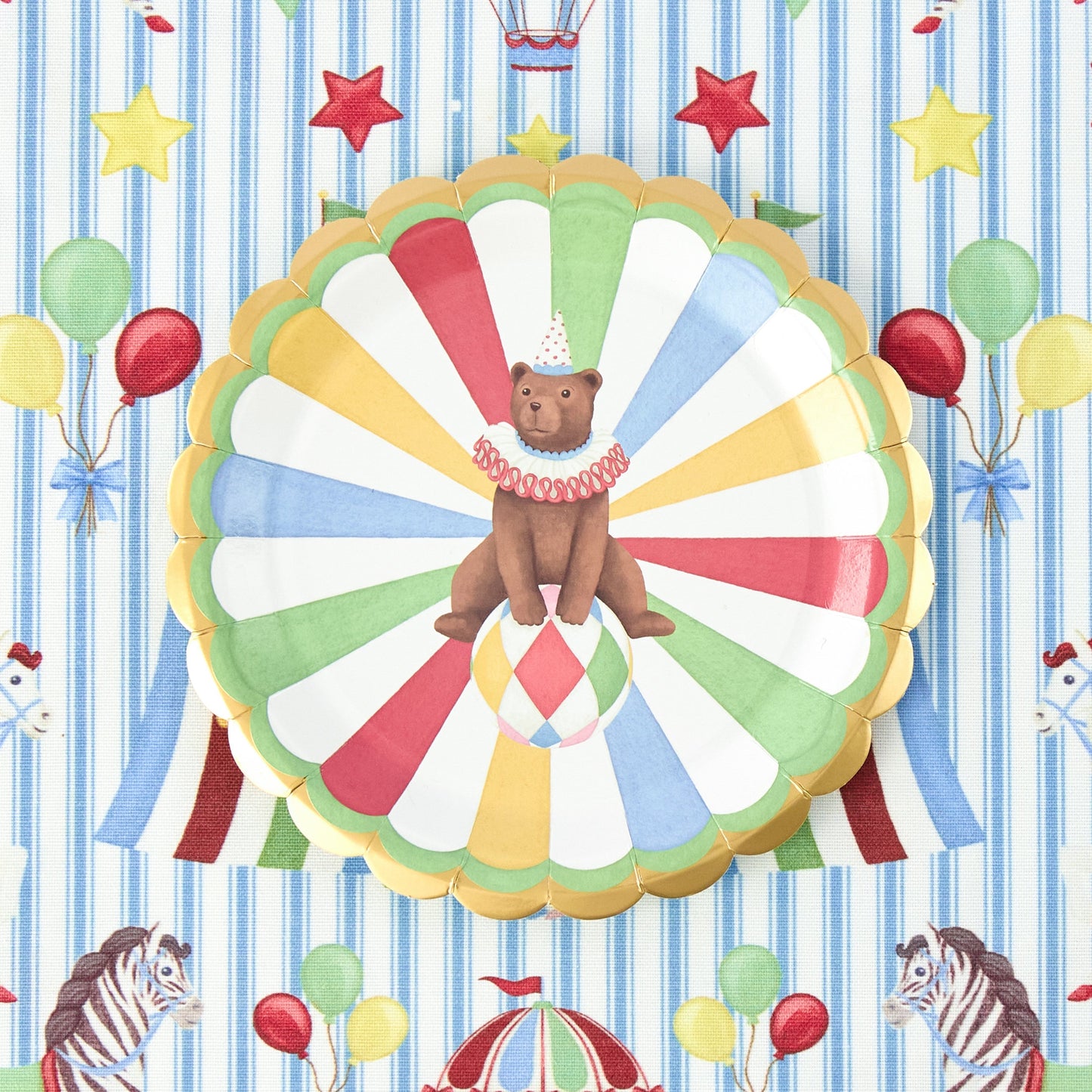 Circus Side Paper Plates (Set of 8)