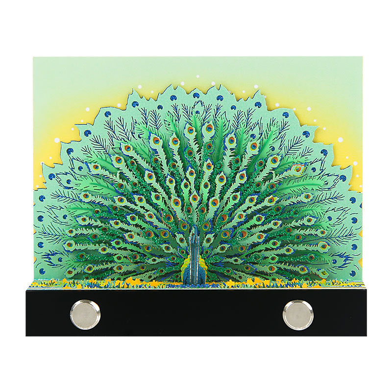 Auspicious Peacock 2026 Calendar 3D Memo Holder