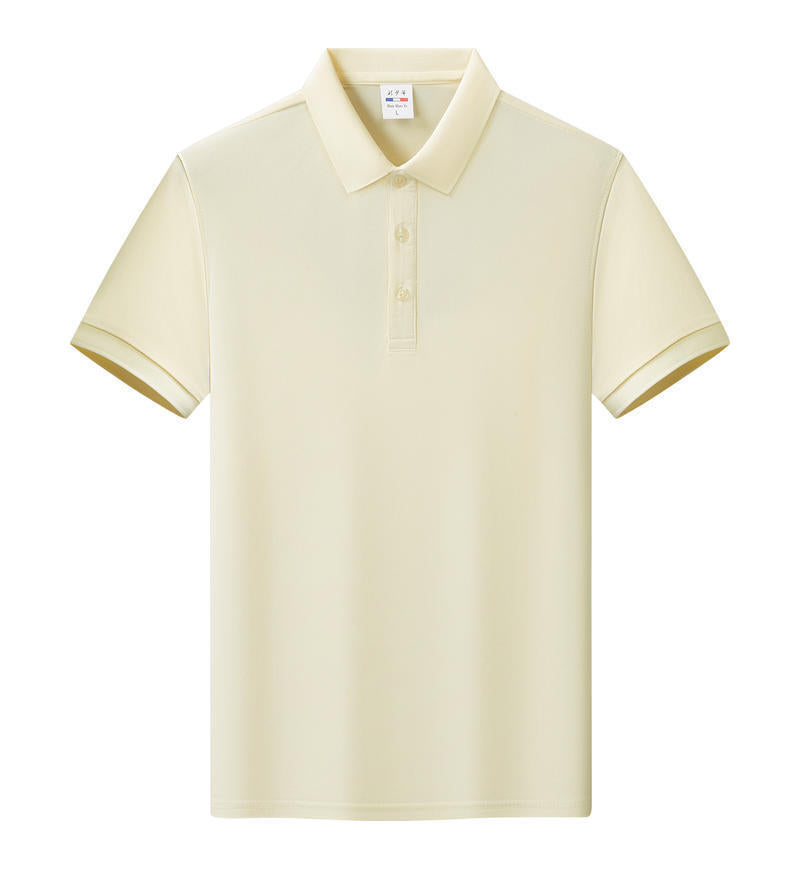 Unisex Solid Color Short-Sleeve Polo Shirt