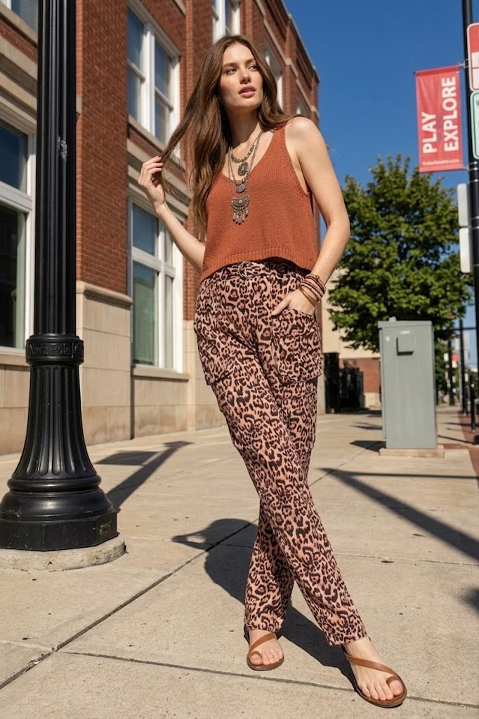 Johnny Was Bellina Leopard Hailey Cargo Pant C67525-6*