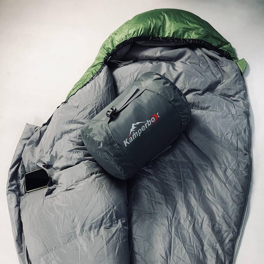 Ultra-Light Duck Down Mummy Sleeping Bag – 4-Season, Rated to 25°F