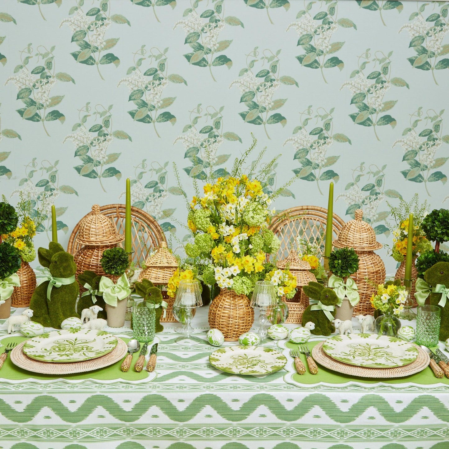 Emerald Hobnail Glasses (Set of 6)