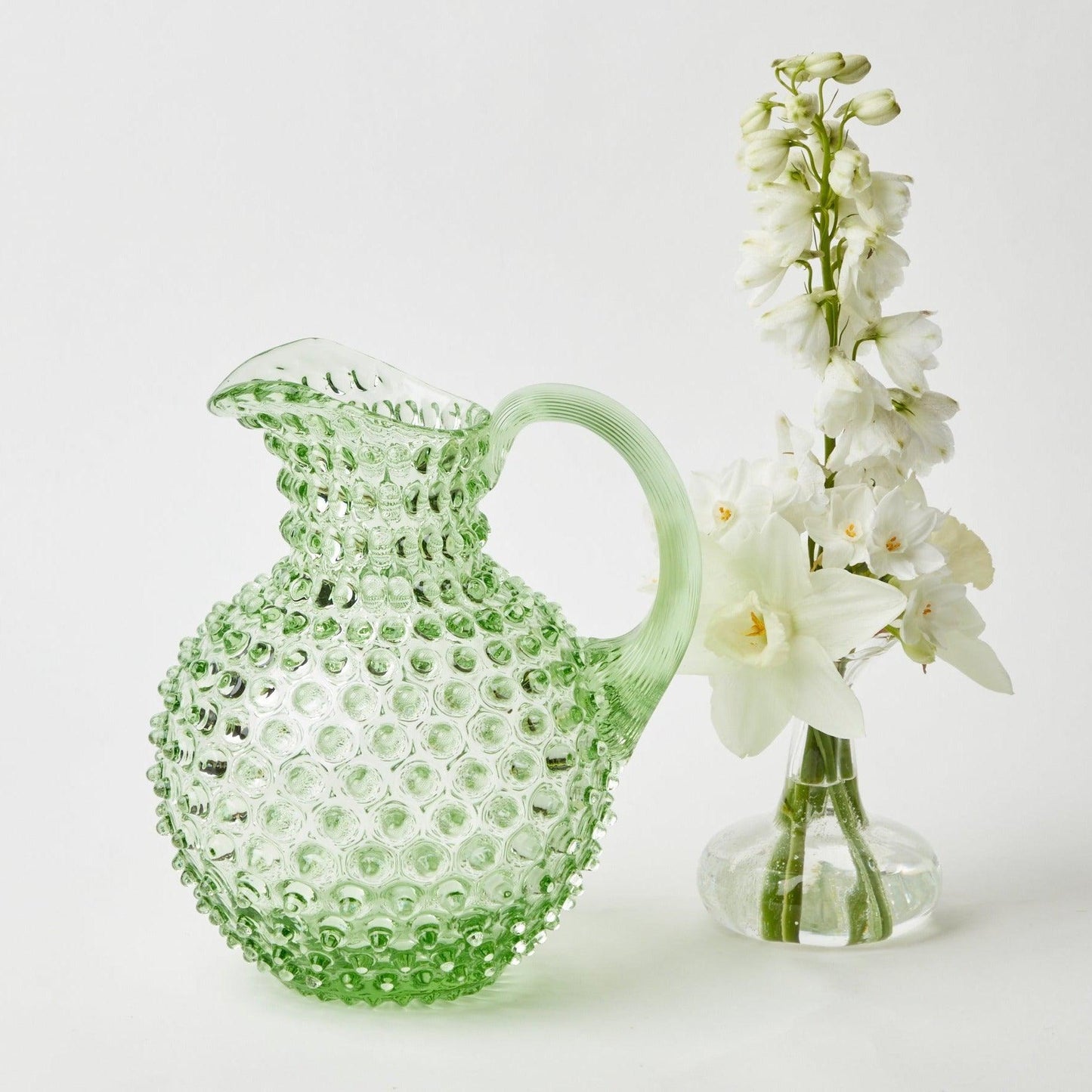 Emerald Hobnail Jug