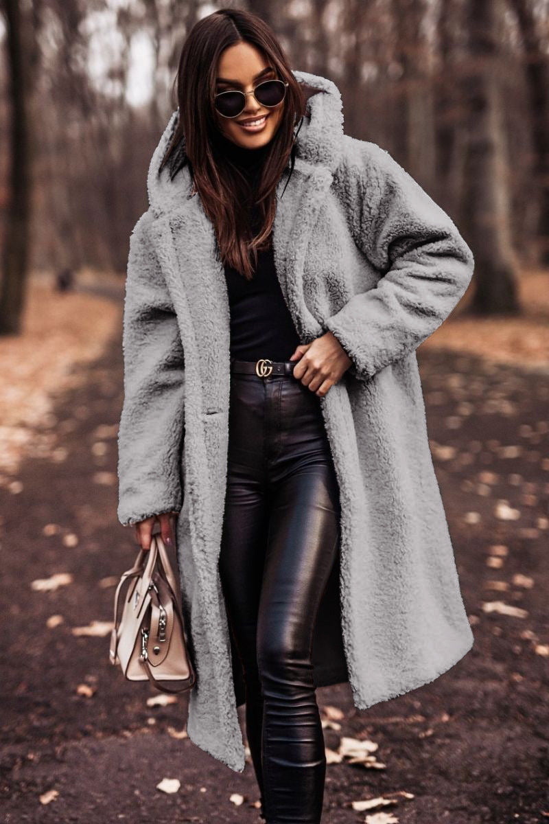 Women's Oversized Hooded Teddy Coat – Plush Warm Winter Coat