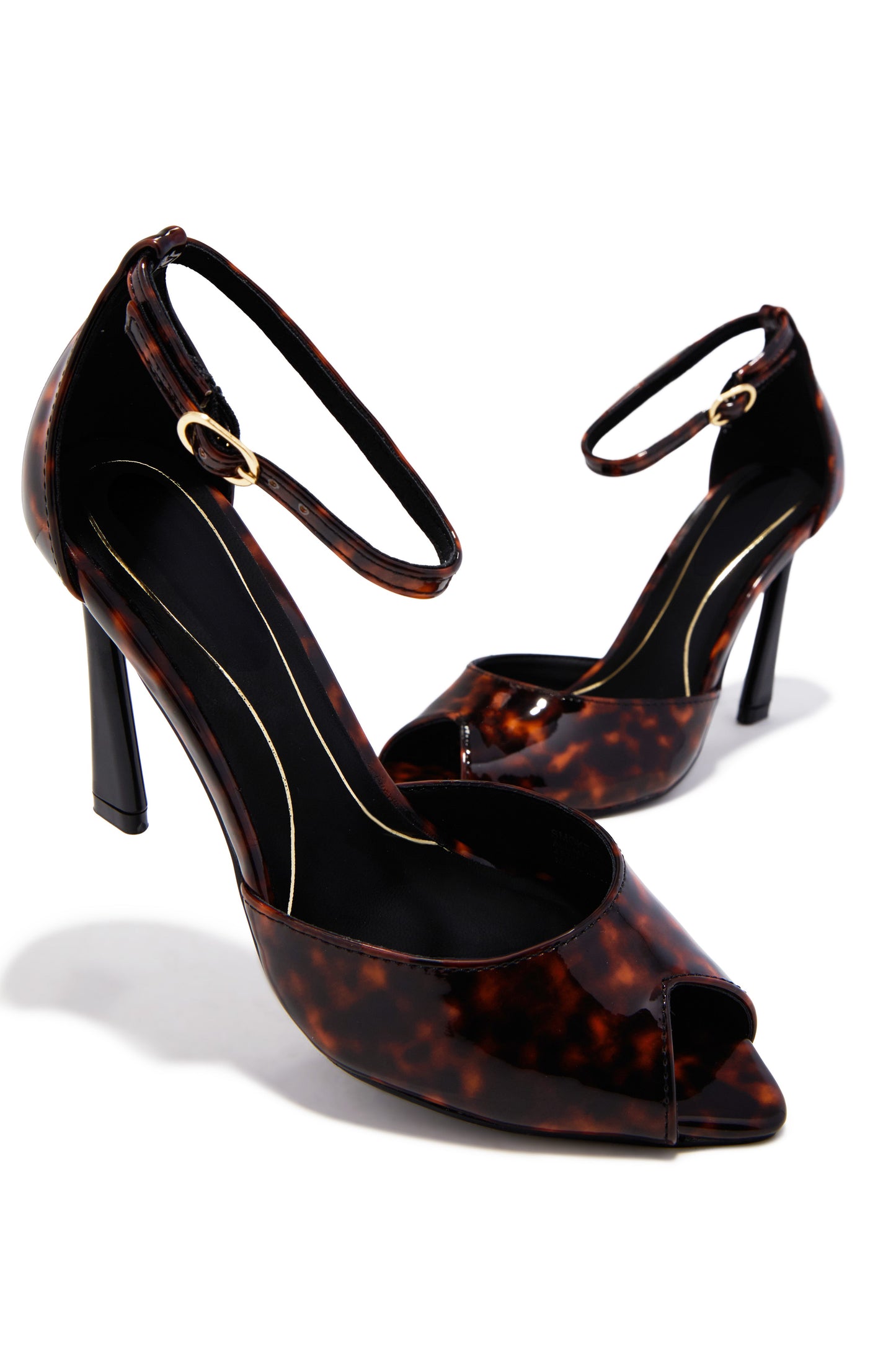 Monika Mary Jane Strap Heels - Tortoise
