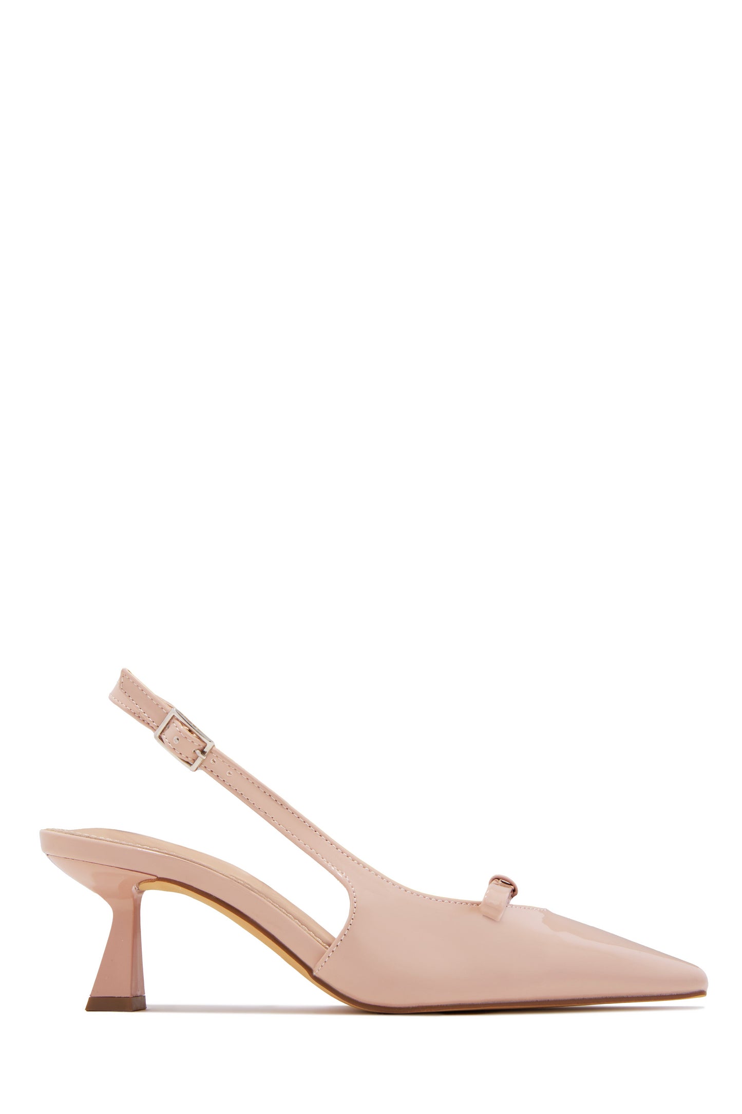 Amaya Slingback Mid Heel Pumps - Nude