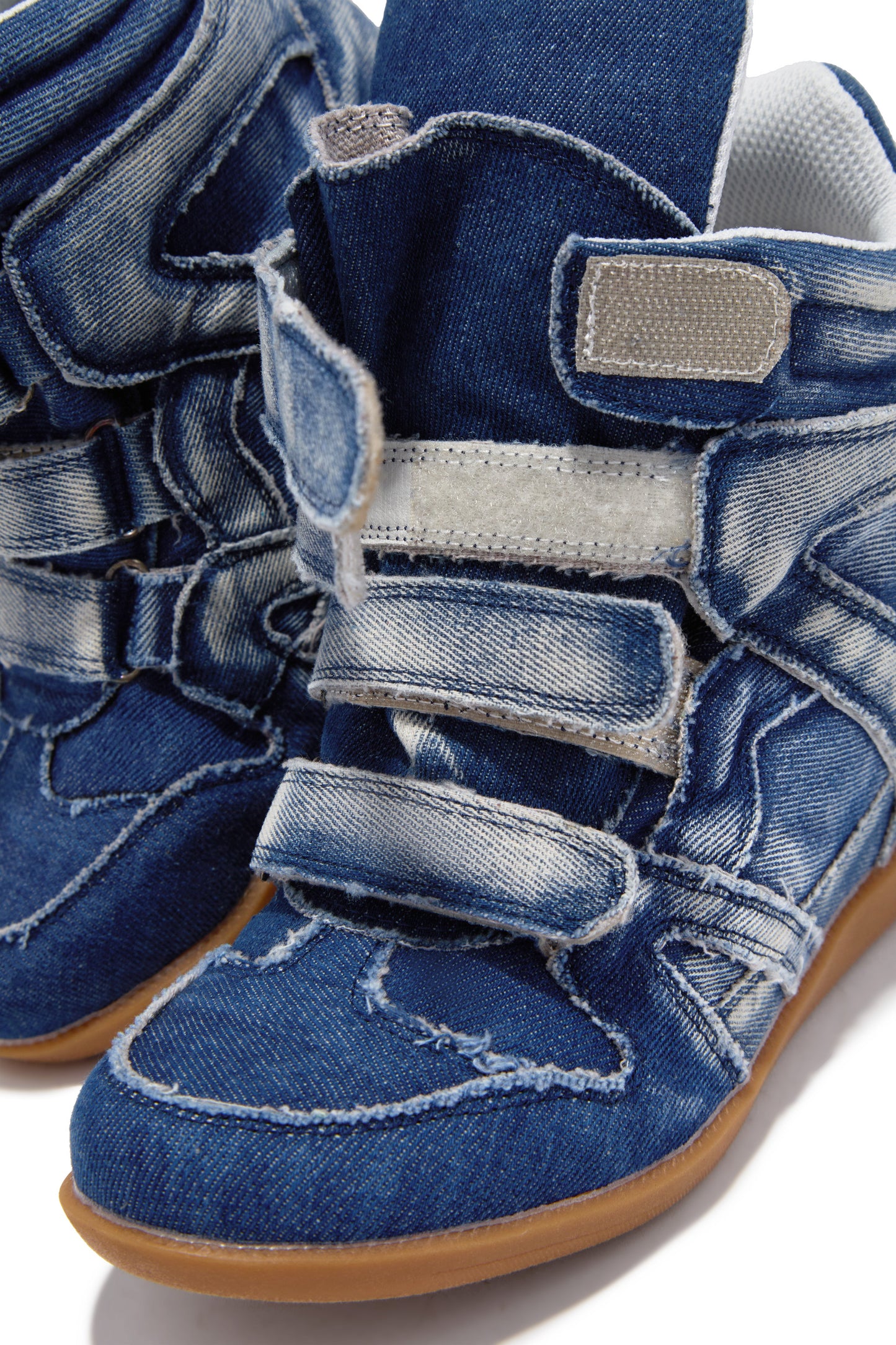 Gigi Wedge Sneakers - Denim