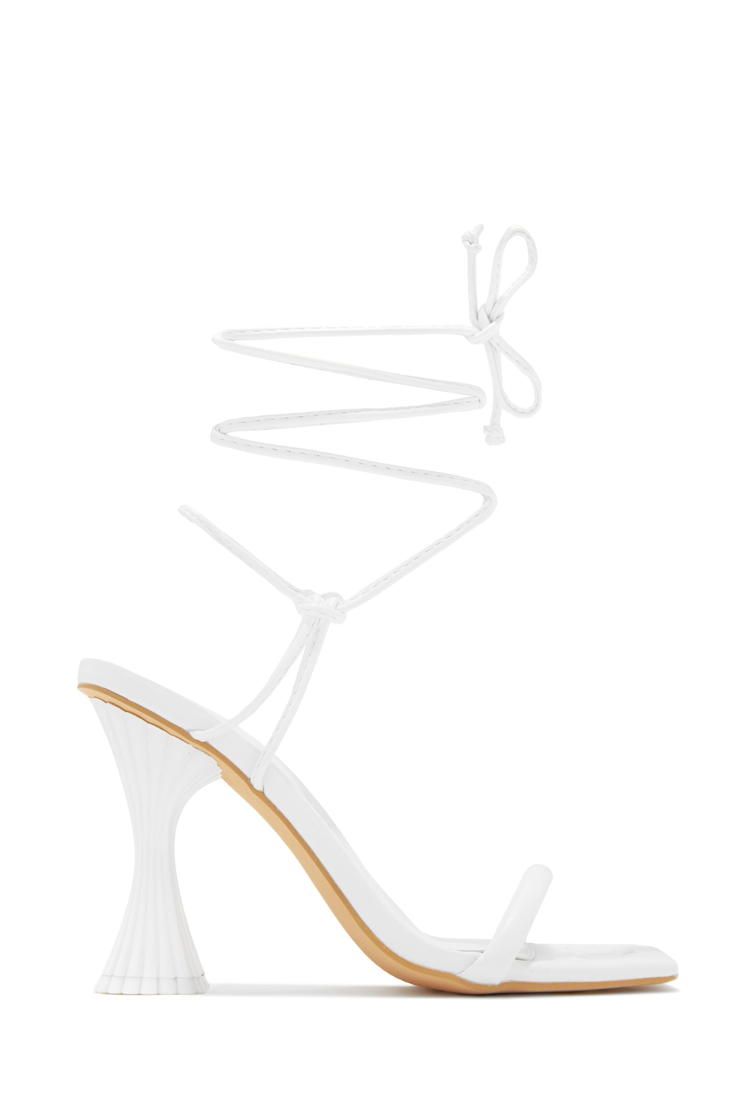 Idalia Lace Up Heels - Denim