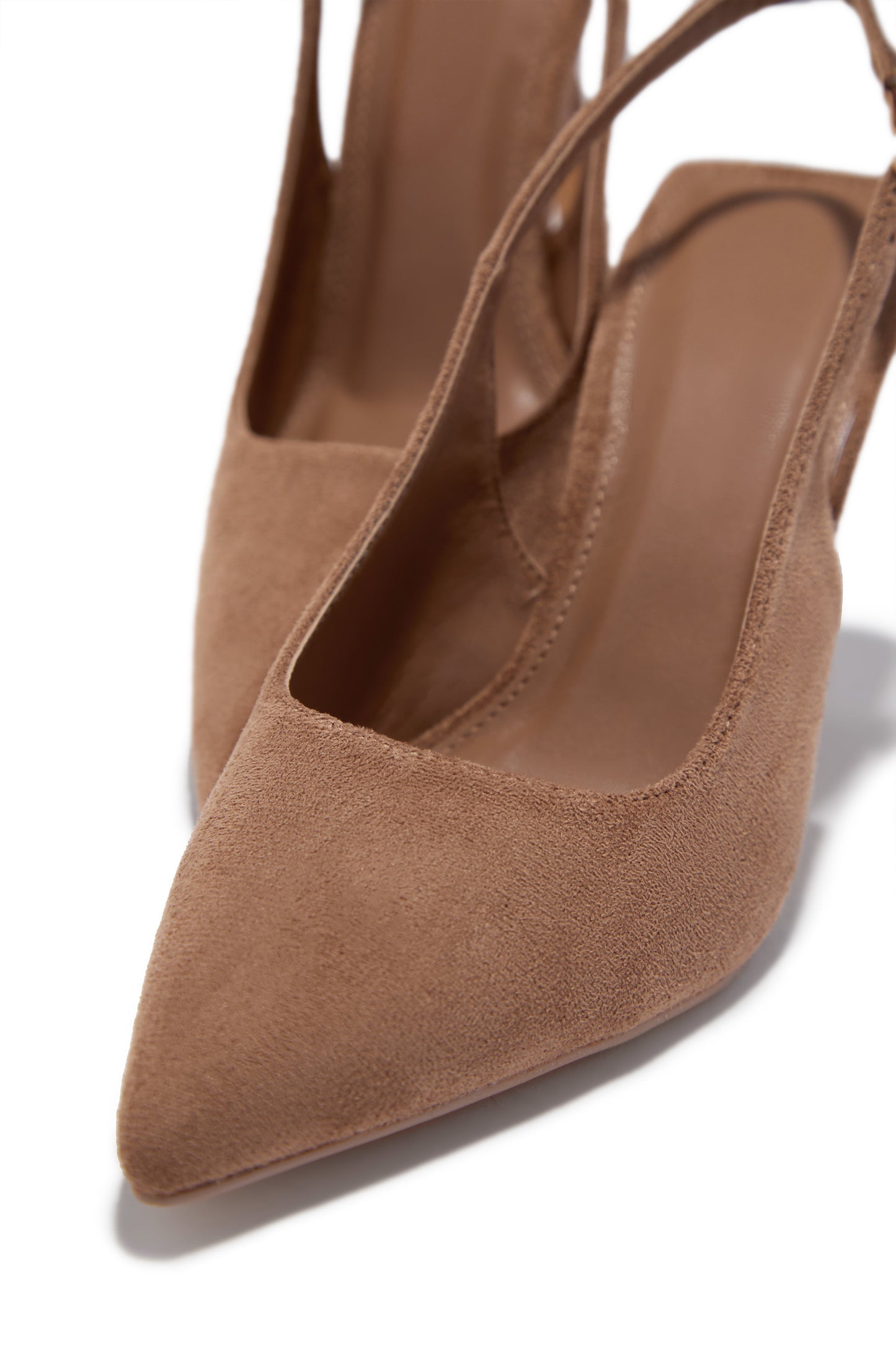 Carianna Faux Suede Slingback Pumps - Taupe