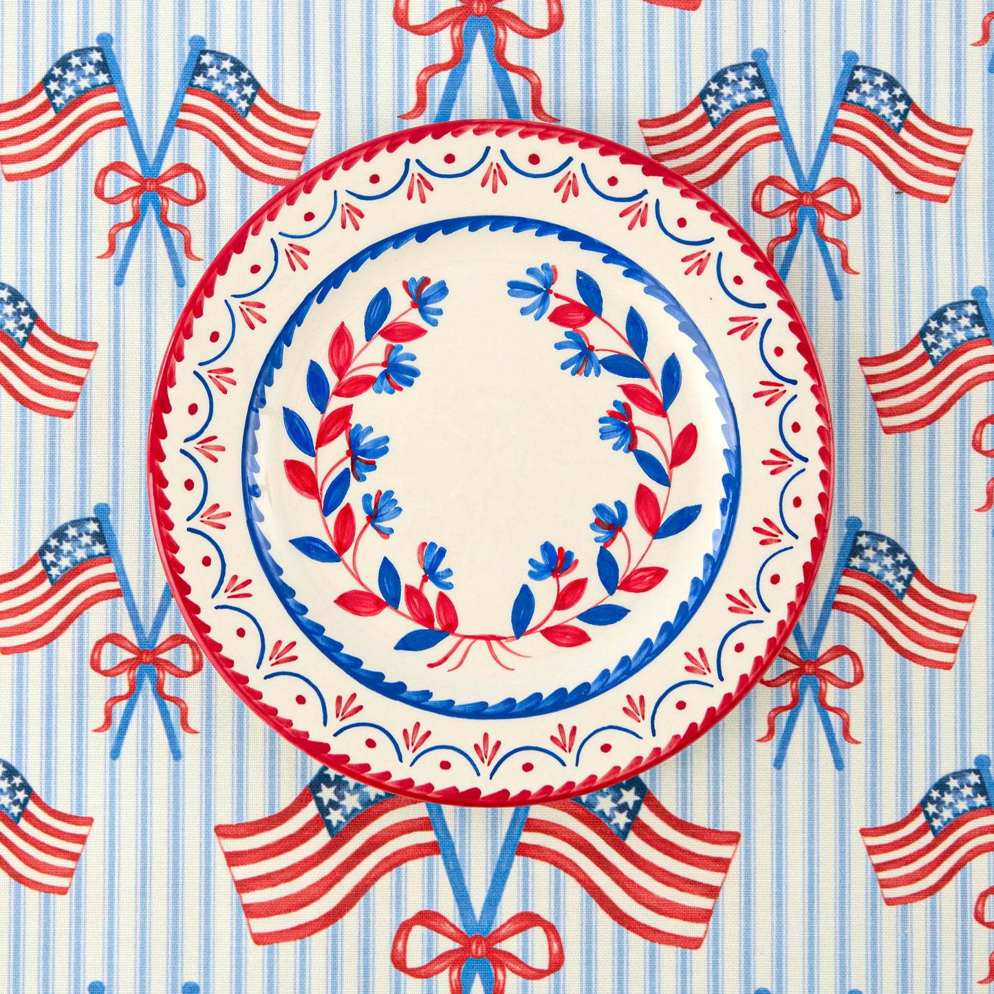 Blue & Red Josephine Starter Plate