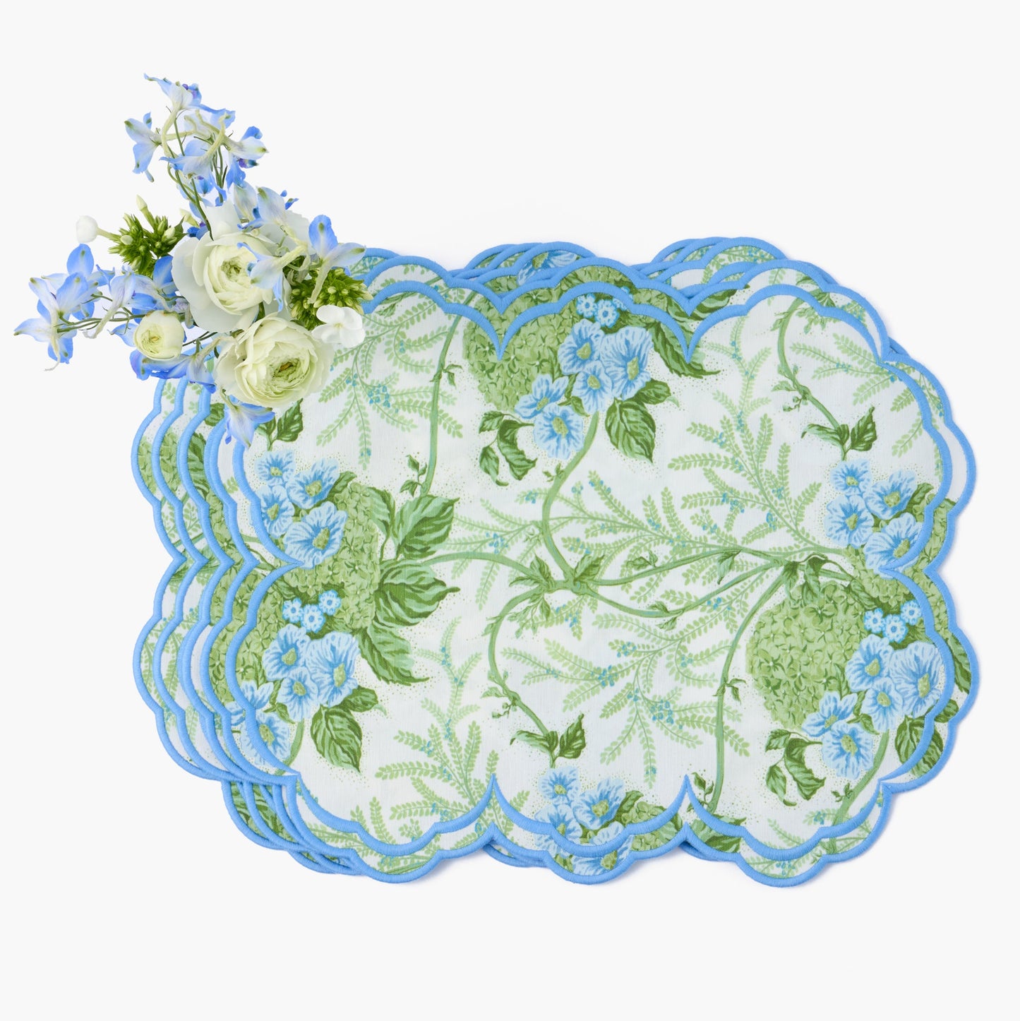 Green & Blue Lady Isabella's Garden Placemats (Set of 4)