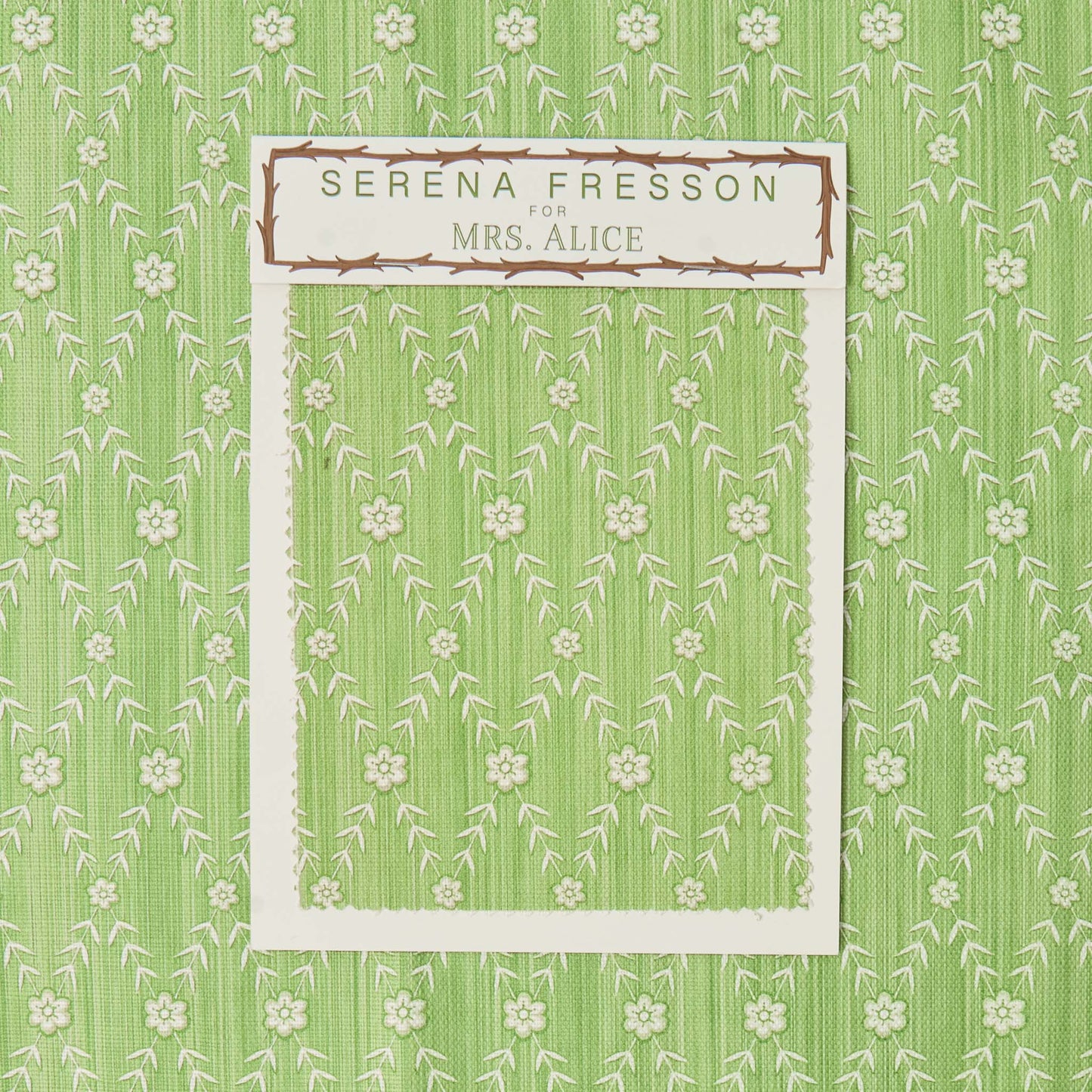 Green Theodora Trellis Fabric