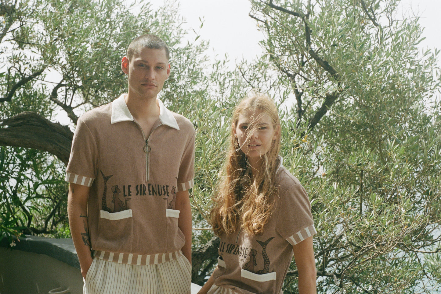 'Le Sirenuse' Half-Zip Cabana (Clay)