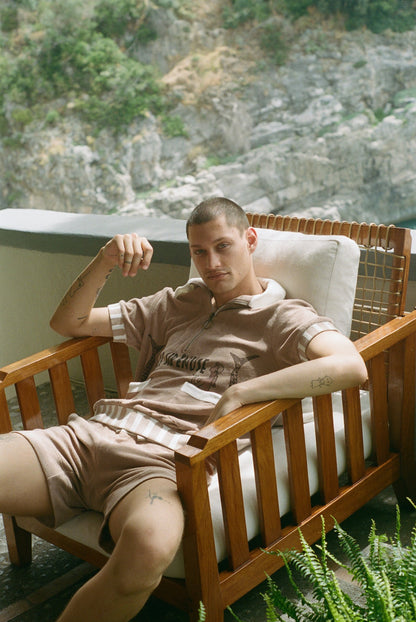 'Le Sirenuse' Half-Zip Cabana (Clay)