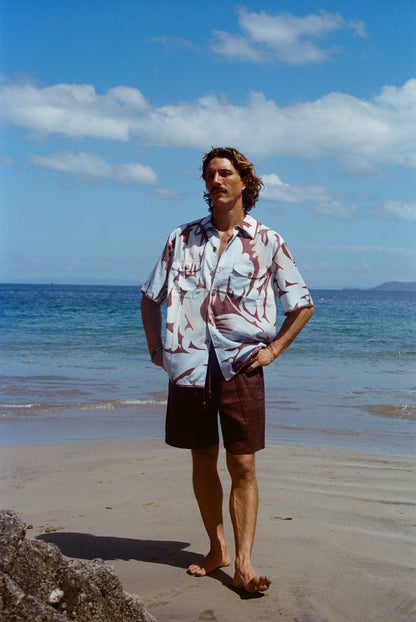 Easy-Going Shorts (Brown Linen)