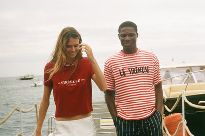 'Le Sirenuse' 75th Anniversary Terry Tee ~ Crop Cut