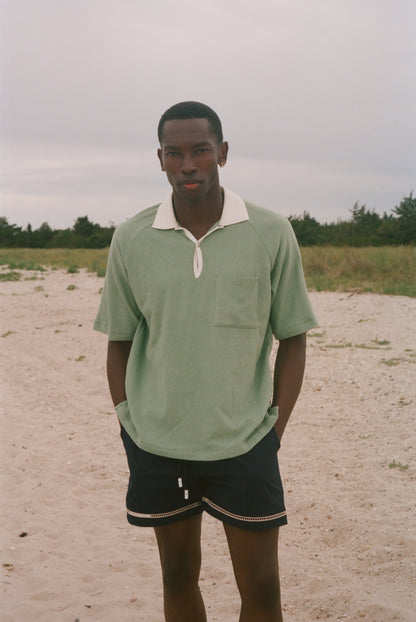Raglan Terry Polo (Green)