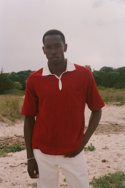 Raglan Terry Polo (Red)