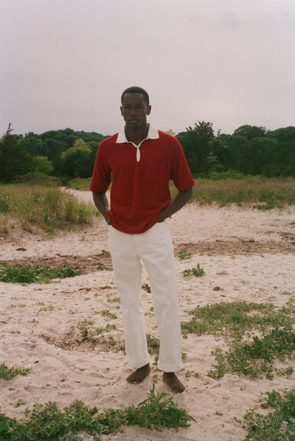 Raglan Terry Polo (Red)