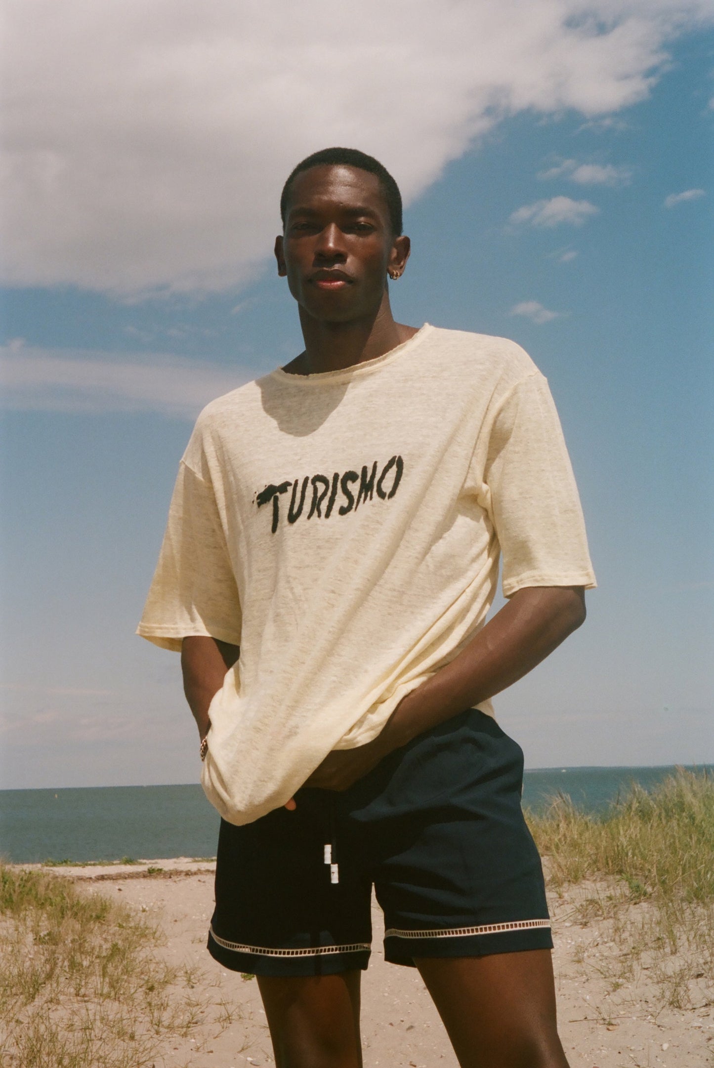 ‘Turismo’ Linen Tee (Yellow)