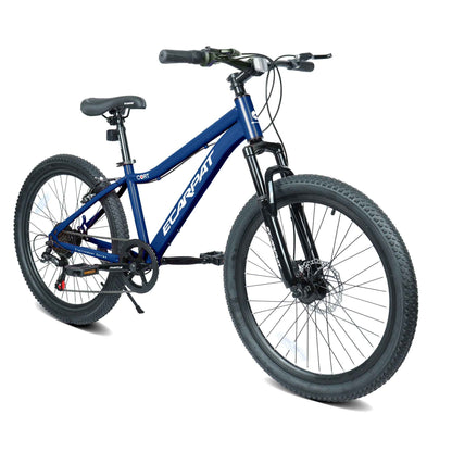 24" Youth Mountain Bike | 7-Speed, Front Disc Brake, Suspension & Alloy Rims