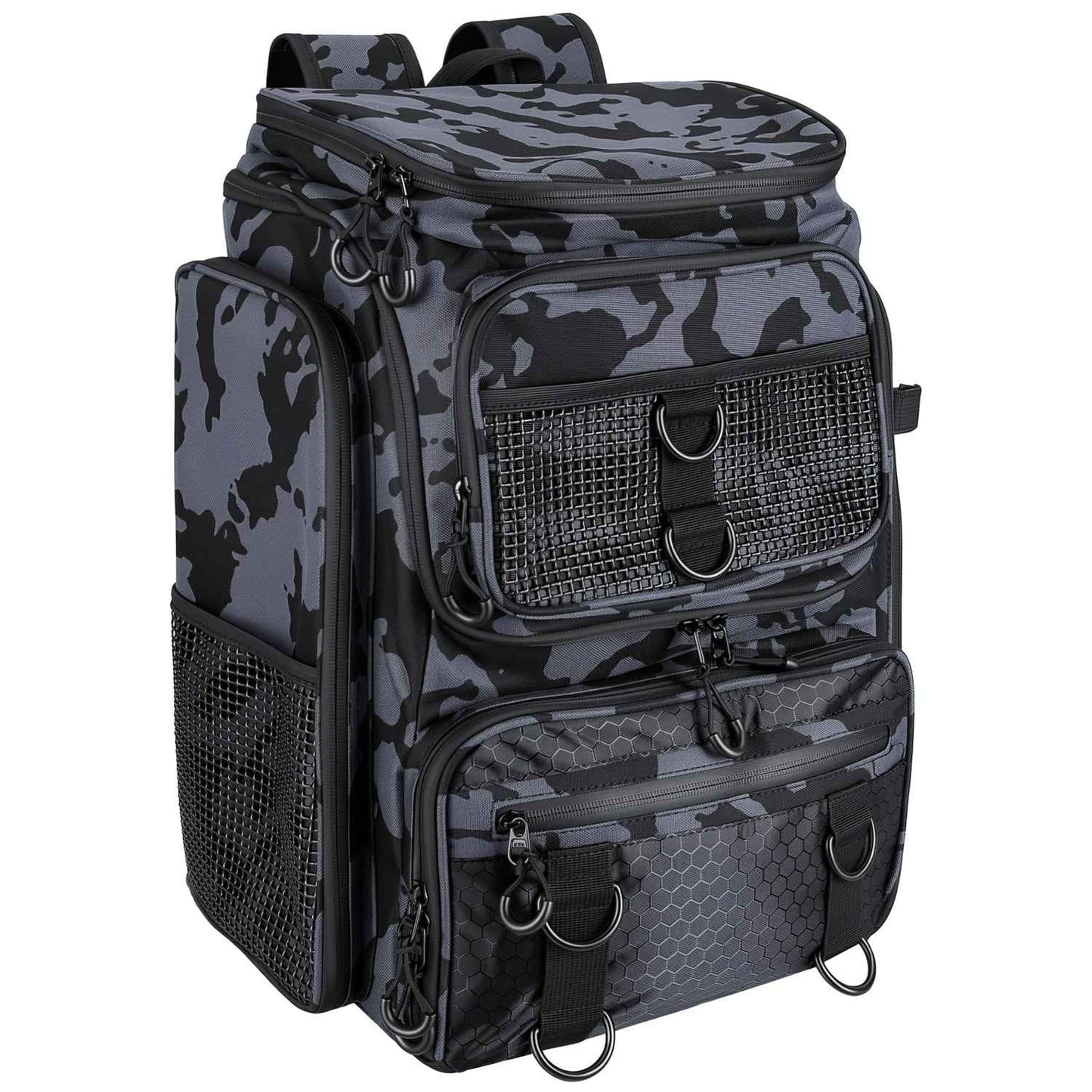 42L Fishing Backpack with Rod Holders & 16 Pockets – Water-Resistant