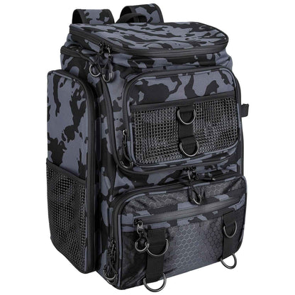 42L Fishing Backpack with Rod Holders & 16 Pockets – Water-Resistant