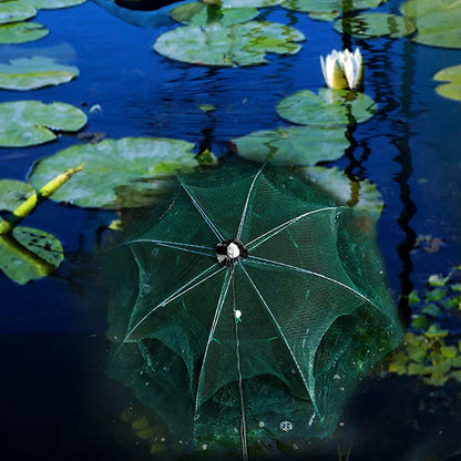 Foldable 6-Sided Fishing Bait Trap Net – 360° Entry, Crab, Shrimp & Minnow