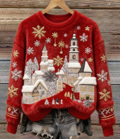 Christmas Retro Green Unisex Sweater